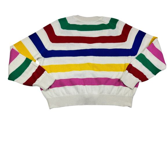 Disney 100 Retro Reimagined Rainbow Stripes Mickey Mouse Cardigan Women's XL - Picture 4 of 6
